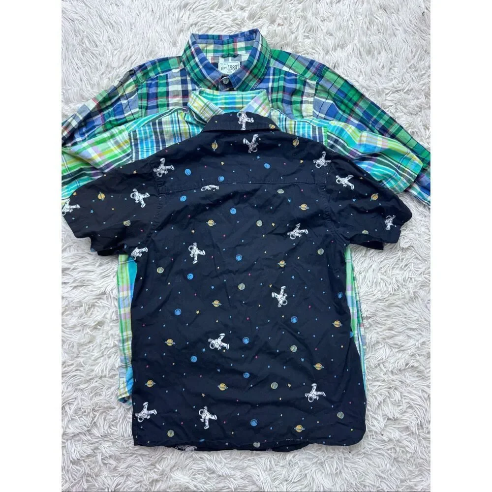 3 piece boys button down plaid shirt bundle size 10-12 by The Children’s Place,
